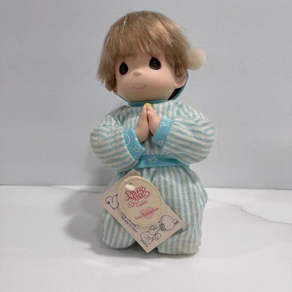 VTG 1999 Precious Moments Bedtime Praying Billy Doll Kneeling 11" Tags & Box - Picture 5 of 11